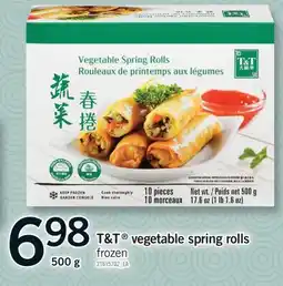 Fortinos T&T VEGETABLE SPRING ROLLS, 500G offer