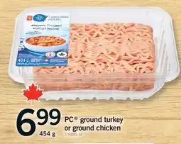 Fortinos PC GROUND TURKEY OR GROUND CHICKEN, 454 G offer