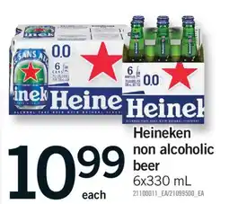 Fortinos HEINEKEN NON ALCOHOLIC BEER, 6X330 ML offer