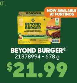 Fortinos BEYOND BURGER offer