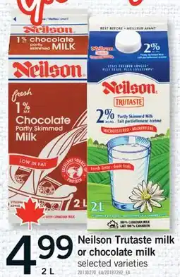 Fortinos NEILSON TRUTASTE MILK OR CHOCOLATE MILK , 2 L offer