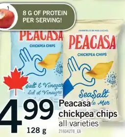 Fortinos PEACASA CHICKPEA CHIPS, 128 G offer