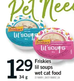 Fortinos FRISKIES LIL SOUPS WET CAT FOOD, 34 G offer