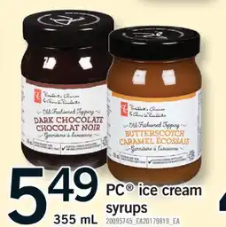 Fortinos PC ICE CREAM SYRUPS, 355 ML offer