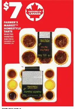 Loblaws FARMER'S MARKET HOMESTYLE TARTS, 348-510 G offer