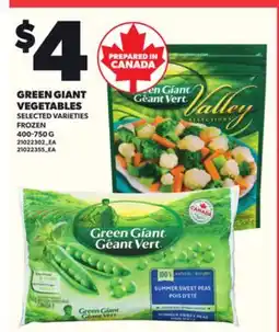 Loblaws GREEN GIANT VEGETABLES, 400-750 G offer