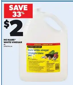 Loblaws NO NAME WHITE VINEGAR, 4L offer