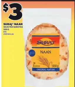 Loblaws SURAJ NAAN, 500 G, 5'S offer