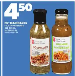Loblaws PC MARINADES, 350-375 ML offer