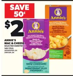 Loblaws ANNIE'S MAC & CHEESE, 149-170 G offer