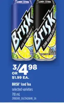 Loblaws BRISK ICED TEA, 710 ML offer