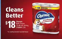 Loblaws CHARMIN BATH TISSUE, 12=48 ROLL, STRONG offer