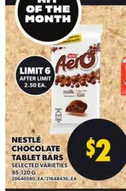 Loblaws NESTLÉ CHOCOLATE TABLET BARS, 95-120 G offer