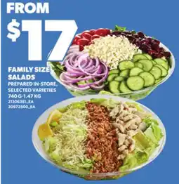 Loblaws FAMILY SIZE SALADS, 740 G-1.47 KG offer