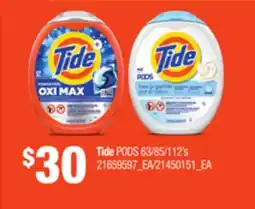 Loblaws TIDE PODS, 63/85/112'S offer