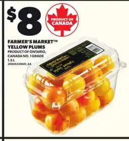 Loblaws FARMER'S MARKET YELLOW PLUMS, 1.5 L offer
