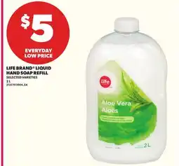 Loblaws LIFE BRAND LIQUID HAND SOAP REFILL, 2 L offer