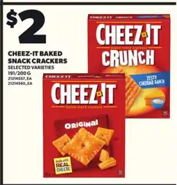 Loblaws CHEEZ-IT BAKED SNACK CRACKERS, 191/200 G offer