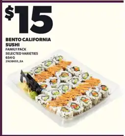 Loblaws BENTO CALIFORNIA SUSHI, 654 G offer