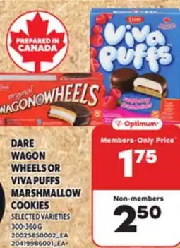 Loblaws DARE WAGON WHEELS OR VIVA PUFFS MARSHMALLOW COOKIES, 300-360 G offer