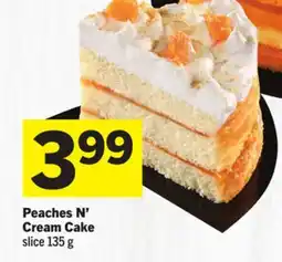 Foodland Peaches N' Cream Cake slice offer
