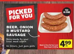 Foodland BEER, ONION & MUSTARD SAUSAGE offer