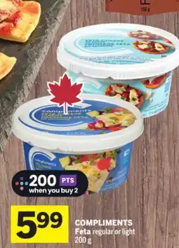 Foodland COMPLIMENTS Feta offer