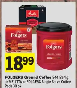Foodland FOLGERS Ground Coffee offer