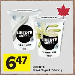 Foodland LIBERTÉ Greek Yogurt 650-750 g offer