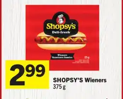Foodland SHOPSY'S Wieners offer
