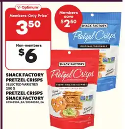 Independent Grocer SNACK FACTORY PRETZEL CRISPS, 200 G offer