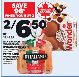 Independent Grocer WONDER OR D'ITALIANO ROLLS offer