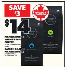 Independent Grocer KICKING HORSE WHOLE BEAN COFFEE COFFEE, 454 G offer