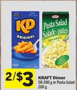 Foodland KRAFT Dinner 58-200 g or Pasta Salad 200 g offer