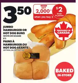 Independent Grocer JUMBO HAMBURGER OR HOT DOG BUNS WHITE OR SESAME, 8'S offer