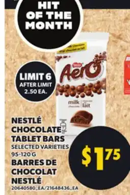 Independent Grocer NESTLÉ CHOCOLATE TABLET BARS, 95-120 G offer