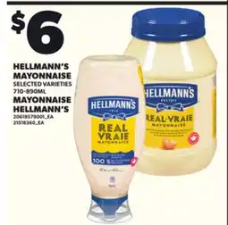 Independent Grocer HELLMANN'S MAYONNAISE, 710-890ML offer