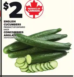 Independent Grocer ENGLISH CUCUMBERS offer