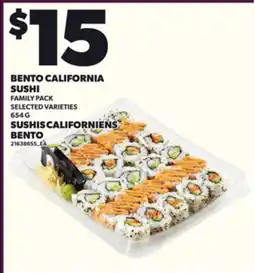 Independent Grocer BENTO CALIFORNIA SUSHI, 654 G offer