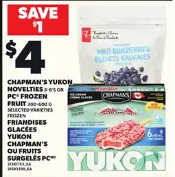 Independent Grocer CHAPMAN'S YUKON NOVELTIES, 5-8'S PC FROZEN offer