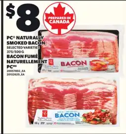 Independent Grocer PC NATURALLY SMOKED BACON, 375/500 G offer