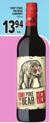 Metro DON'T POKE THE BEAR CABERNET offer