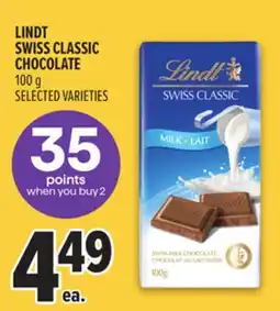 Metro LINDT SWISS CLASSIC CHOCOLATE offer