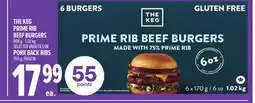 Metro THE KEG PRIME RIB BEEF BURGERS offer
