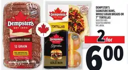 Metro DEMPSTER'S SIGNATURE BUNS, WHOLE GRAIN BREADS OR 7 TORTILLAS offer