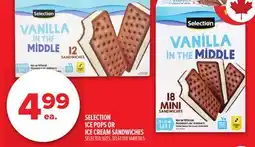 Metro SELECTION ICE POPS OR ICE CREAM SANDWICHES offer