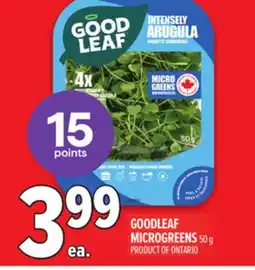 Metro GOODLEAF MICROGREENS offer