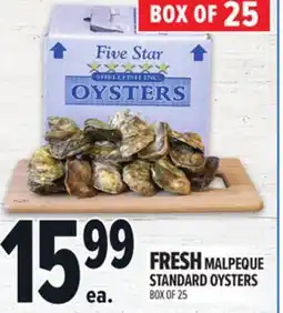 Metro FRESH MALPEQUE STANDARD OYSTERS offer