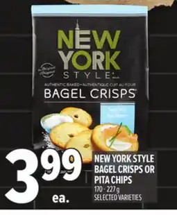 Metro NEW YORK STYLE BAGEL CRISPS OR PITA CHIPS offer