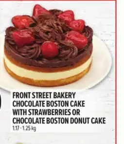 Metro FRONT STREET BAKERY CHOCOLATE BOSTON CAKE WITH STRAWBERRIES OR CHOCOLATE BOSTON DONUT CAKE offer